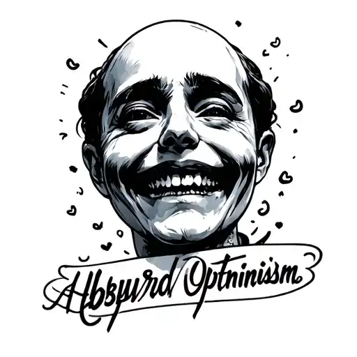 Happy Absurd Optimism tattoo design idea