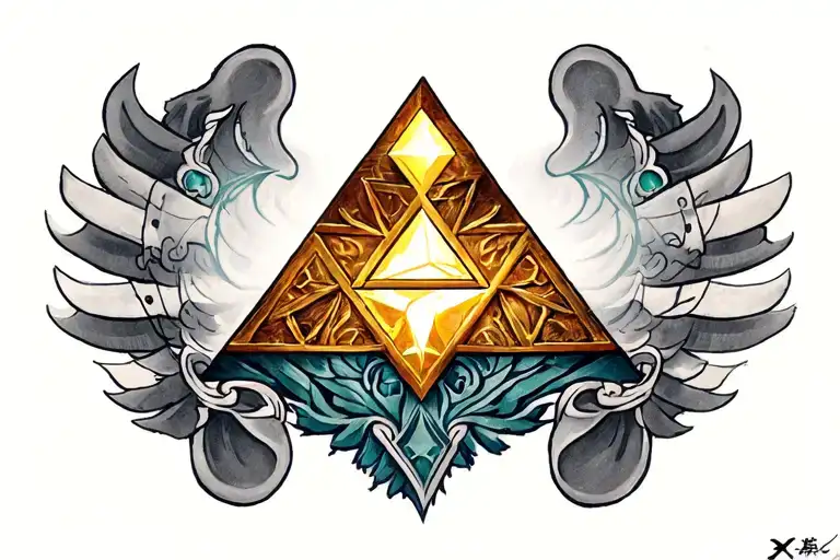 Zelda triforce tattoo design idea