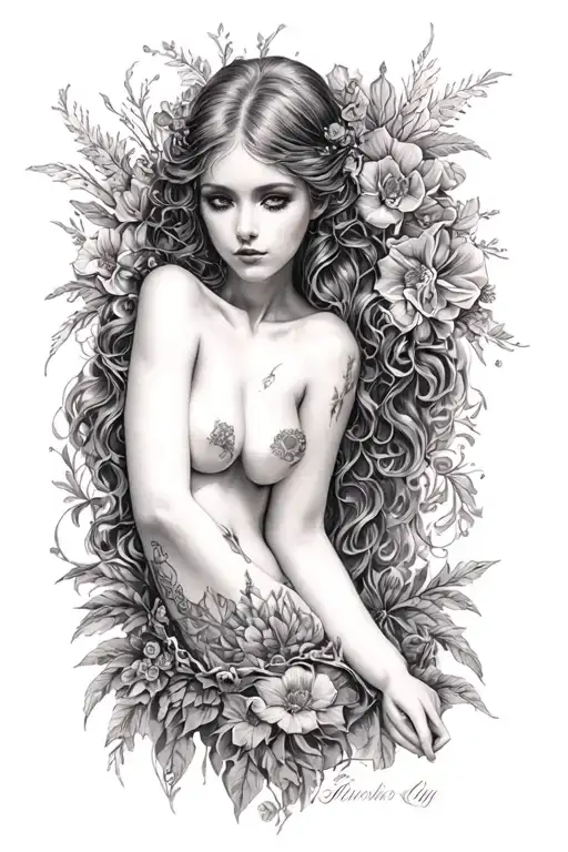 "nympho" "sissy slut" tattoo design idea