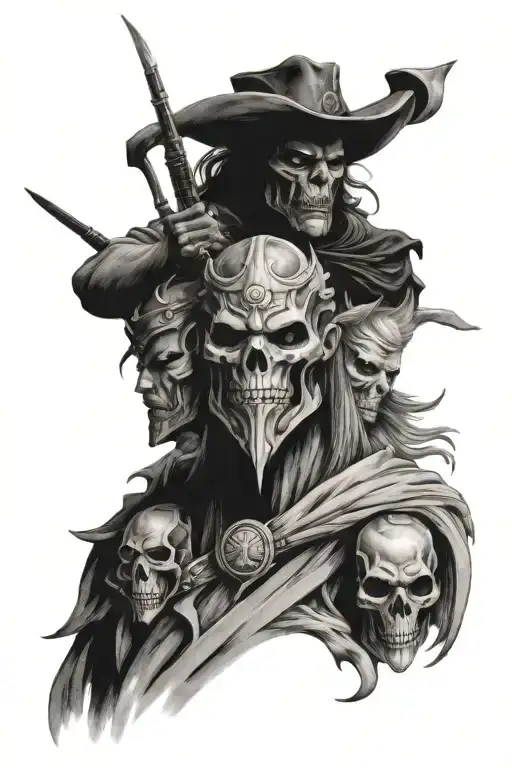 4 horsemen apocalypse tattoo design idea