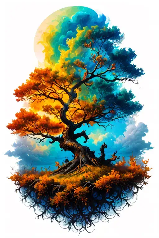 Burning Bush tattoo design idea