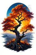 Burning Bush tattoo design idea