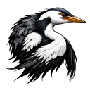 crane tattoo design idea