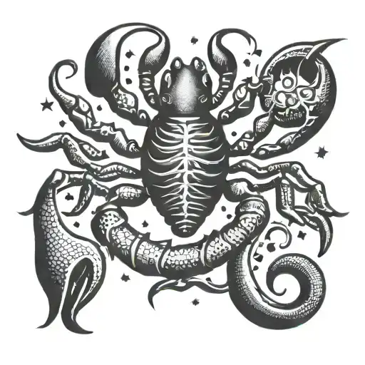 Cancer horoscope tattoo design idea