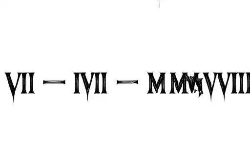 "VII • VIII • MMVIII" tattoo design idea
