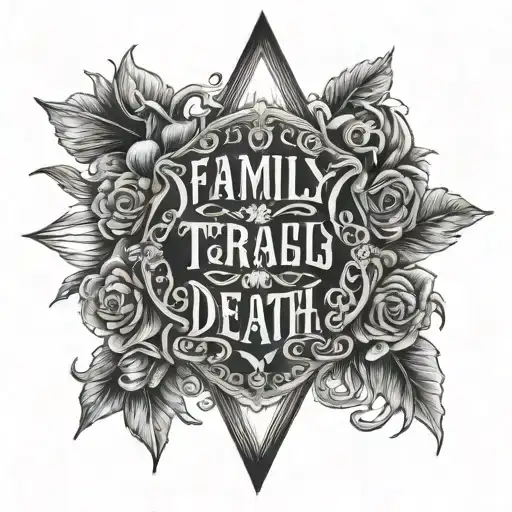 family strenght courage love death tattoo design idea