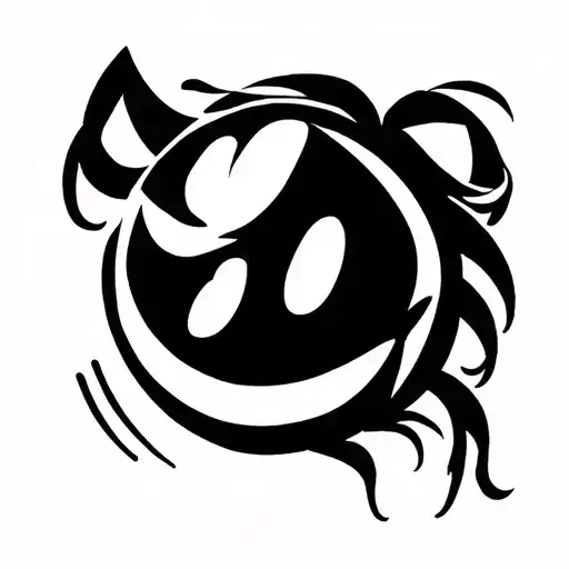 russian roly-poly minimalistic without eyes looking tattoo design idea