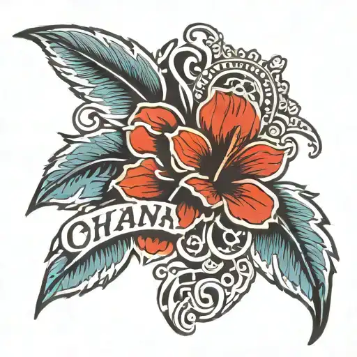ohana tattoo design idea