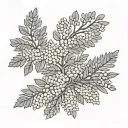 Wattle tattoo design idea