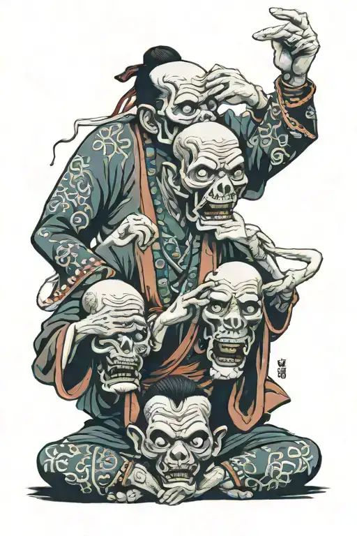 see no evil, speak no evil hear no evil tattoo design idea