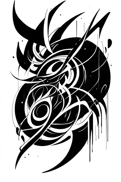 abstraction tattoo design idea
