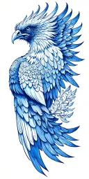 delftware pattern  phoenix tattoo design idea