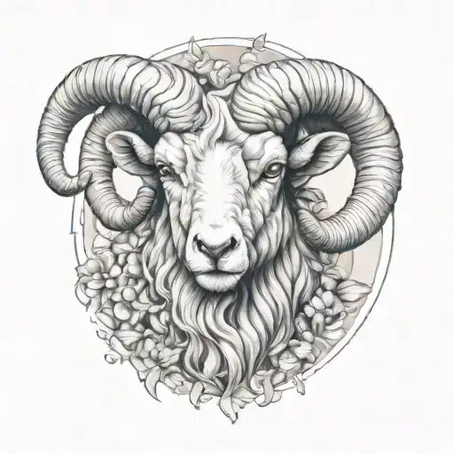 ram aries tattoo design idea