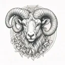 ram aries tattoo design idea