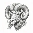 ram aries tattoo design idea