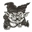 grumpy and dopey hugging each other tattoo design idea
