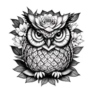 snake rose owl pineapple mandala lotus flower tattoo design idea