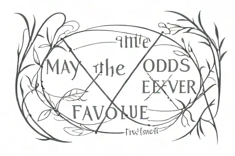 May the Odds Be Ever In Your Favour tattoo design idea