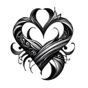 infinity, heart alebrije style tattoo design idea