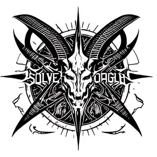 "SOLVE COAGULA" BAPHOMET tattoo design idea