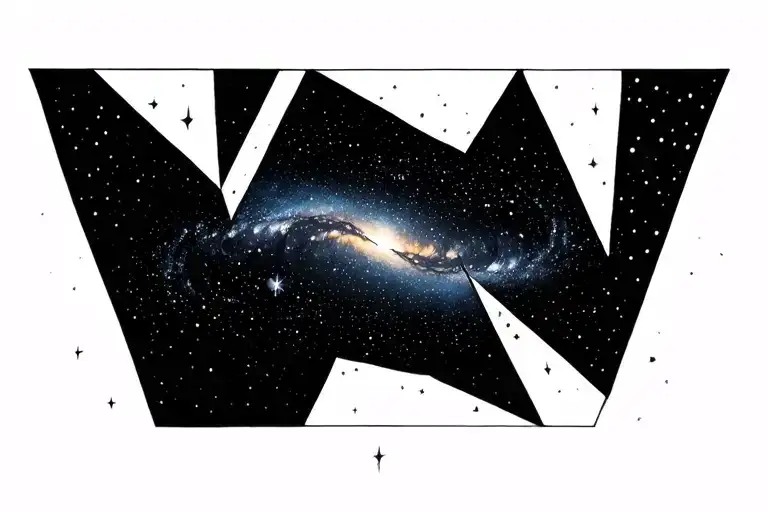 milky way galaxy tattoo design idea