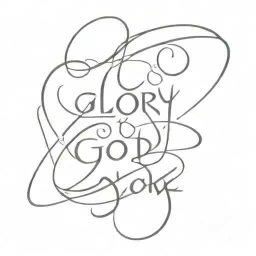 Glory to God alone tattoo design idea
