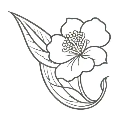 small line tattoo with a flower where one piece is flewing away tattoo design idea