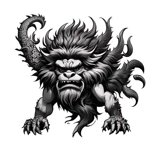 Narasimha tattoo design idea