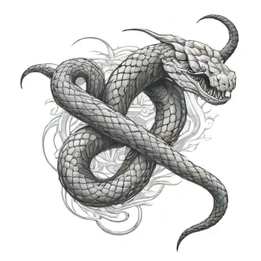 snake and scorpion hybrid tattoo design idea
