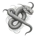 snake and scorpion hybrid tattoo design idea