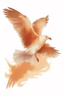 seagull soaring tattoo design idea