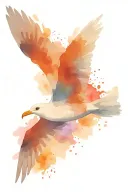 seagull soaring tattoo design idea