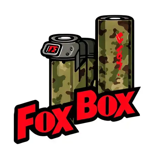 "Fox Box" "Fox Box" "Fox Box" mobile battery logo for the military tattoo design idea