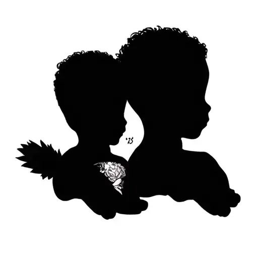 2004 birth date twins tattoo design idea