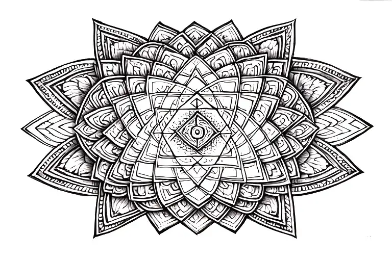 Sri Yantra tattoo design idea