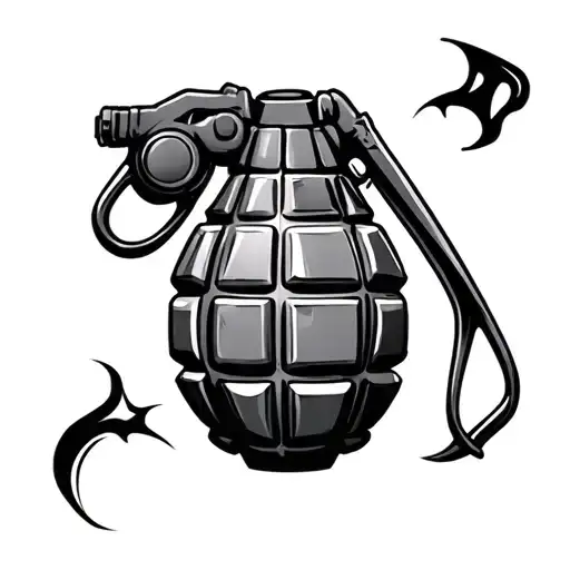 grenade tattoo design idea