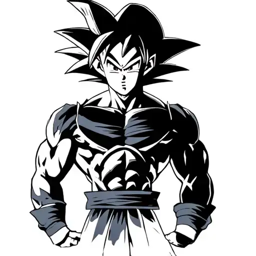 goku ultra instinct tattoo design idea
