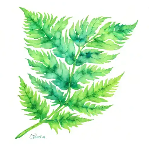 fern leaf tattoo design idea