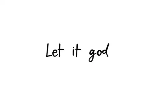 "Let it go, let God" tattoo design idea