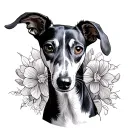 Whippet tattoo design idea