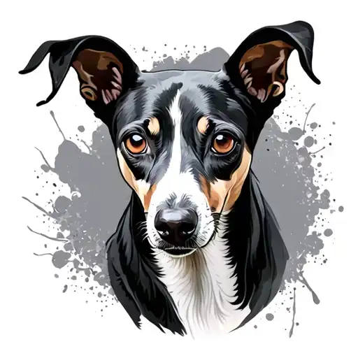 Whippet tattoo design idea
