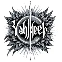 Yahweh written tattoo design idea