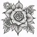 Tudor Rose tattoo design idea