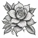 Tudor Rose tattoo design idea
