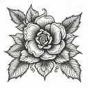 Tudor Rose tattoo design idea
