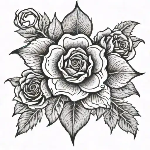 Tudor Rose tattoo design idea