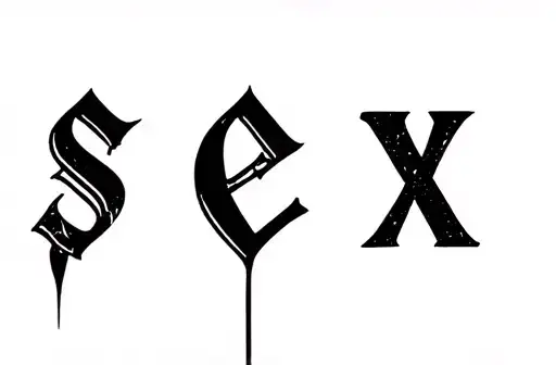 "sex" tattoo design idea