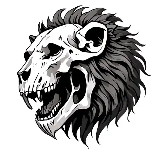 Lion Skull tattoo design idea