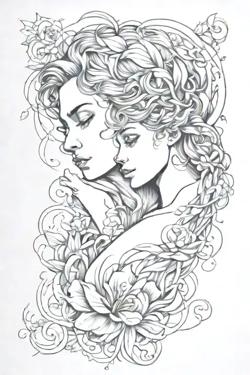 anxiety and love   tattoo design idea