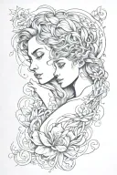 anxiety and love   tattoo design idea